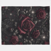 Roos of Darkness 60x80 fleece deken (Voorkant (Horizontaal))