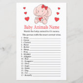 Roos olifant Baby Dieren Naam Game (Voorkant)