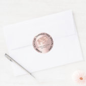 Roos Olifant Baby shower Favor Dank u Ronde Sticker (Envelop)