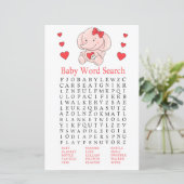Roos olifant Baby shower Word Search Game (Staand voorkant)