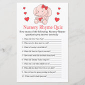 Roos olifant Nursery Rhyme Quiz baby shower game (Voorkant)