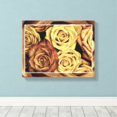 Roos omgepakt Canvas Afdruk (Insitu (Houten vloer))