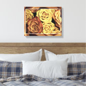 Roos omgepakt Canvas Afdruk (Insitu (Slaapkamer))