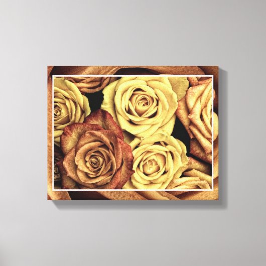 Roos omgepakt Canvas Afdruk (Voorkant)
