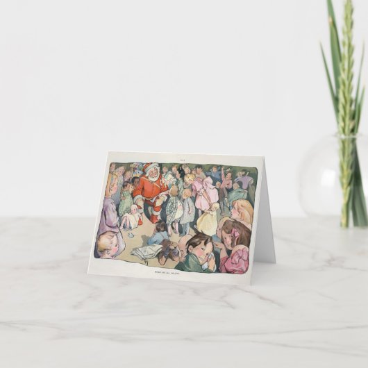  Roos O'Neill Santa Claus Kerstmis Kaart (Voorkant)