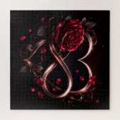 Roos Oneindige Hart Elegant Legpuzzel (Horizontaal)