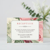 Roos - Ontvangst van details over het huwelijk Kaart (Staand voorkant)