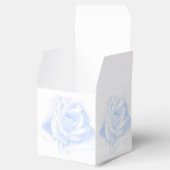 Roos ontwerp blauw gekleurde bruiloft bedankdoosjes (Geopend)