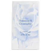 Roos ontwerp blauw gekleurde bruiloft klein cadeauzakje (Voorkant)