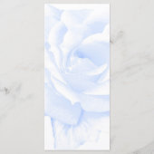 Roos ontwerp blauw gekleurde bruiloft menu (Achterkant)