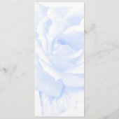 Roos ontwerp blauw gekleurde bruiloft programmakaart (Achterkant)