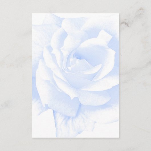Roos ontwerp blauw gekleurde bruiloft receptie informatiekaartje (Achterkant)