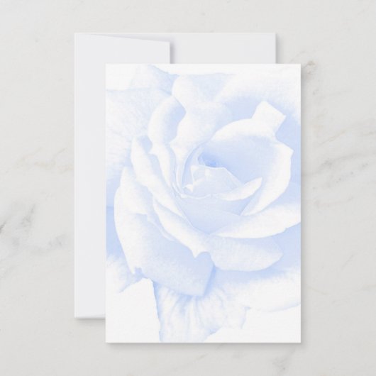 Roos ontwerp blauw gekleurde bruiloft RSVP kaartje (Achterkant)