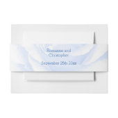 Roos ontwerp blauw gekleurde bruiloft uitnodigingen wikkel (Voorkant Voorbeeld)