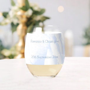 Roos ontwerp bruiloft wijnglas zonder voet
