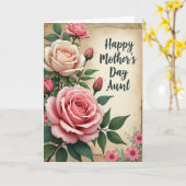 Roos Ontwerp Moederdagkaart Kaart (Gele Bloem)