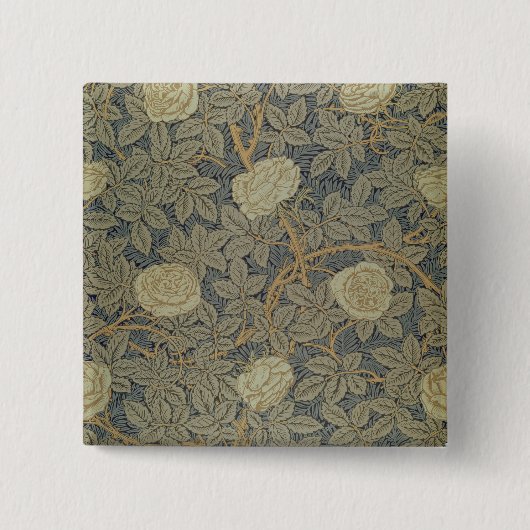 "Roos"-ontwerp Vierkante Button 5,1 Cm (Voorkant)