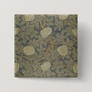 "Roos"-ontwerp Vierkante Button 5,1 Cm