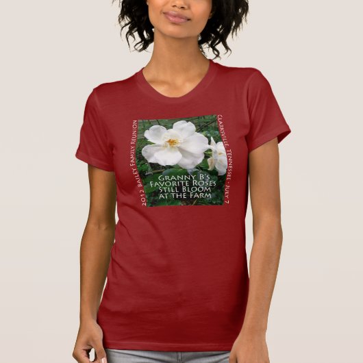 Roos Ontwerp voor donkerkleurige shirten T-shirt (Voorkant)