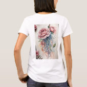 Roos ontwerp vrouwen T-shirt (Achterkant)