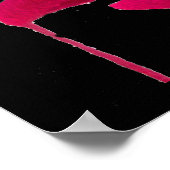 Roos Oorspronkelijke Abstracte bloeding Poster (Hoek)