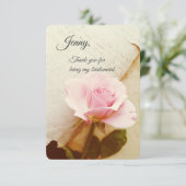 Roos op  boekpagina's kaart (Staand voorkant)