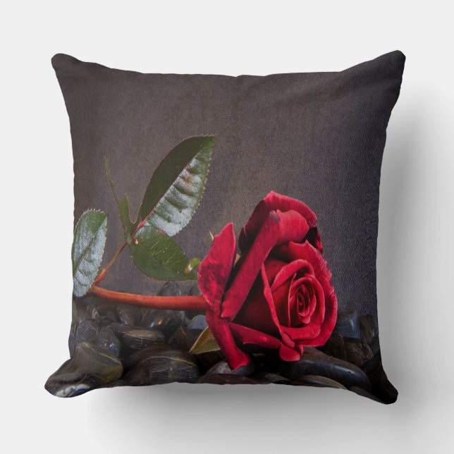 Roos op de rots kussen (Voorkant)