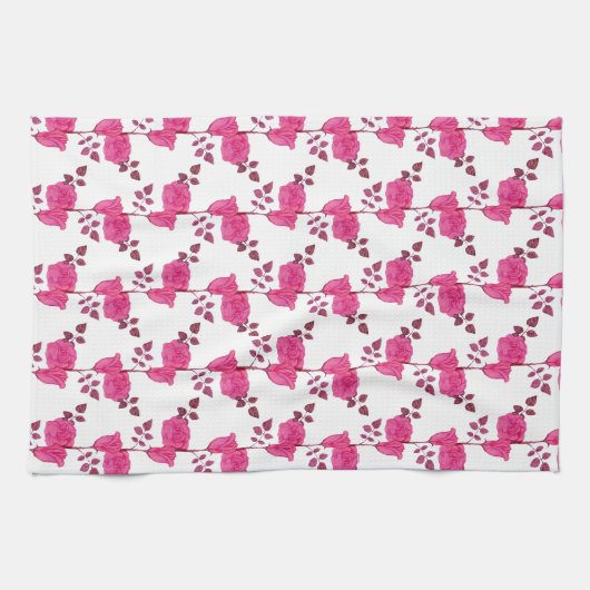 Roos op de Vine Keuken Handdoek (Horizontaal)