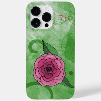 Roos op groen Case-Mate iPhone 14 pro max hoesje