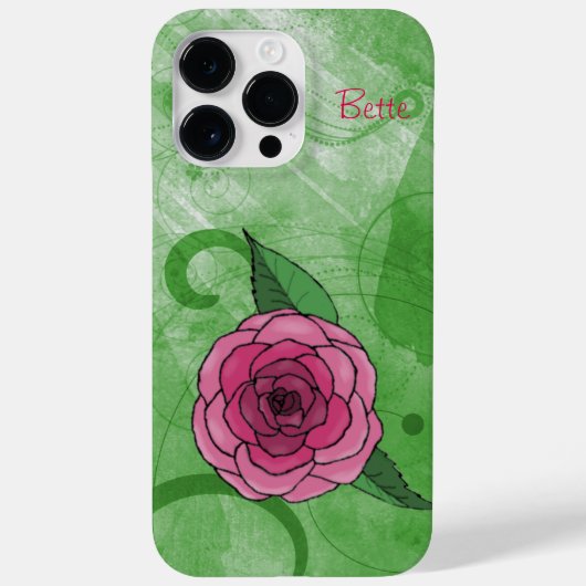 Roos op groen Case-Mate iPhone case (Achterkant)