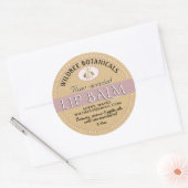 Roos op Kraft Beeswax Lip Balm met Dotted Border Ronde Sticker (Envelop)