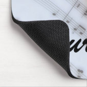 Roos op muziekblad Mousepad Muismat (Hoek)