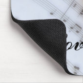 Roos op muziekblad Mousepad Muismat (Hoek)