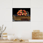 roos op oud boek poster (Keuken)