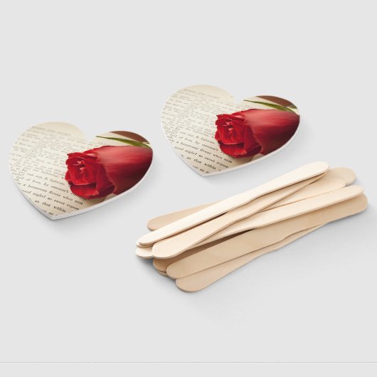 Roos op Shakespeare Handwaaier (Niet-gemonteerd)