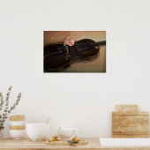 Roos op viool poster (Keuken)