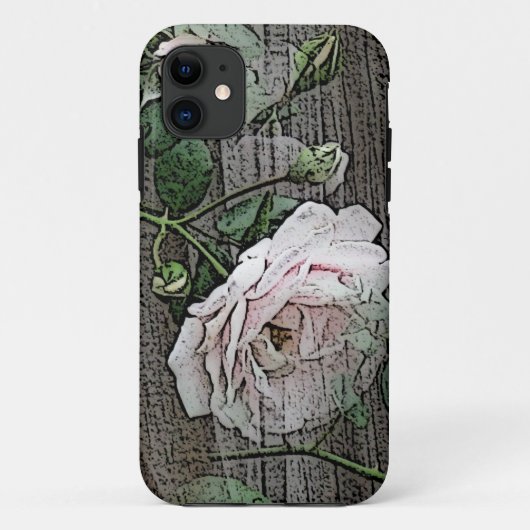 Roos op weed hout Case-Mate iPhone case (Achterkant)