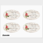 Roos op witte Sticker (Vel)