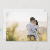 Roos oranje streep waterverf bruiloft kaart (Achterkant)