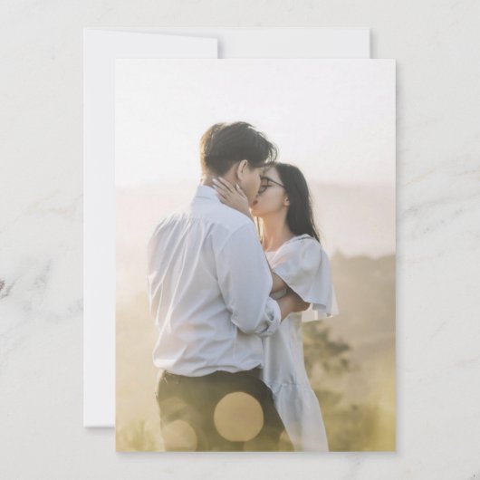 Roos oranje streep waterverf bruiloft QR code Kaart (Achterkant)