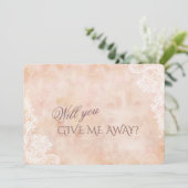  Roos oud papier geeft me weg Kaart (Staand voorkant)