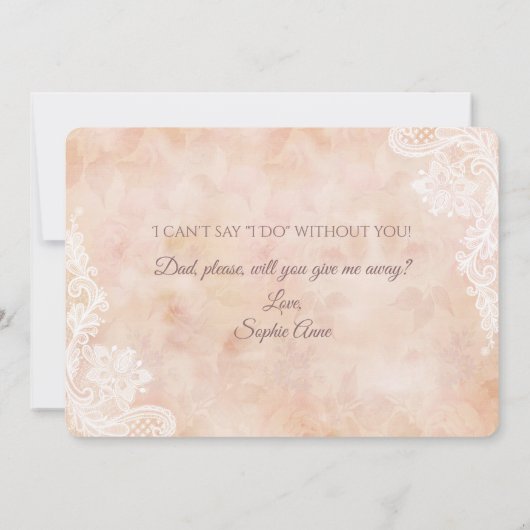  Roos oud papier geeft me weg Kaart (Achterkant)