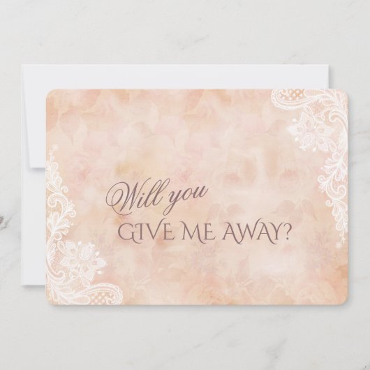  Roos oud papier geeft me weg Kaart (Voorkant)