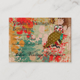 Roos Owl Boho Visitekaartjes