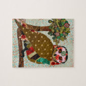 Roos Owl Floral Puzzle Legpuzzel (Horizontaal)