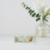 Roos Owl Floral Visitekaartjes (Staand voorkant)