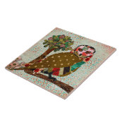 Roos Owl  Tile Tegeltje (Zijkant)