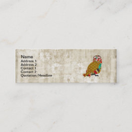 Roos Owl Whitewash Floral Visitekaartjes