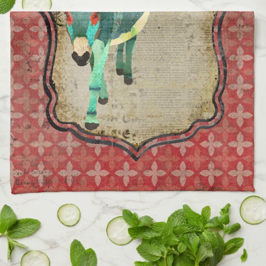 Roos Owls & Ruby Donkey Towel Theedoek (Gevouwen)