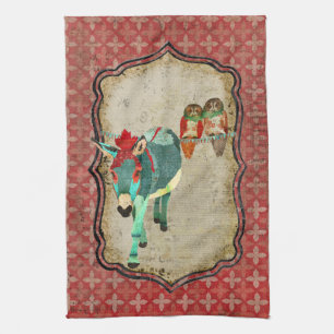Roos Owls & Ruby Donkey Towel Theedoek